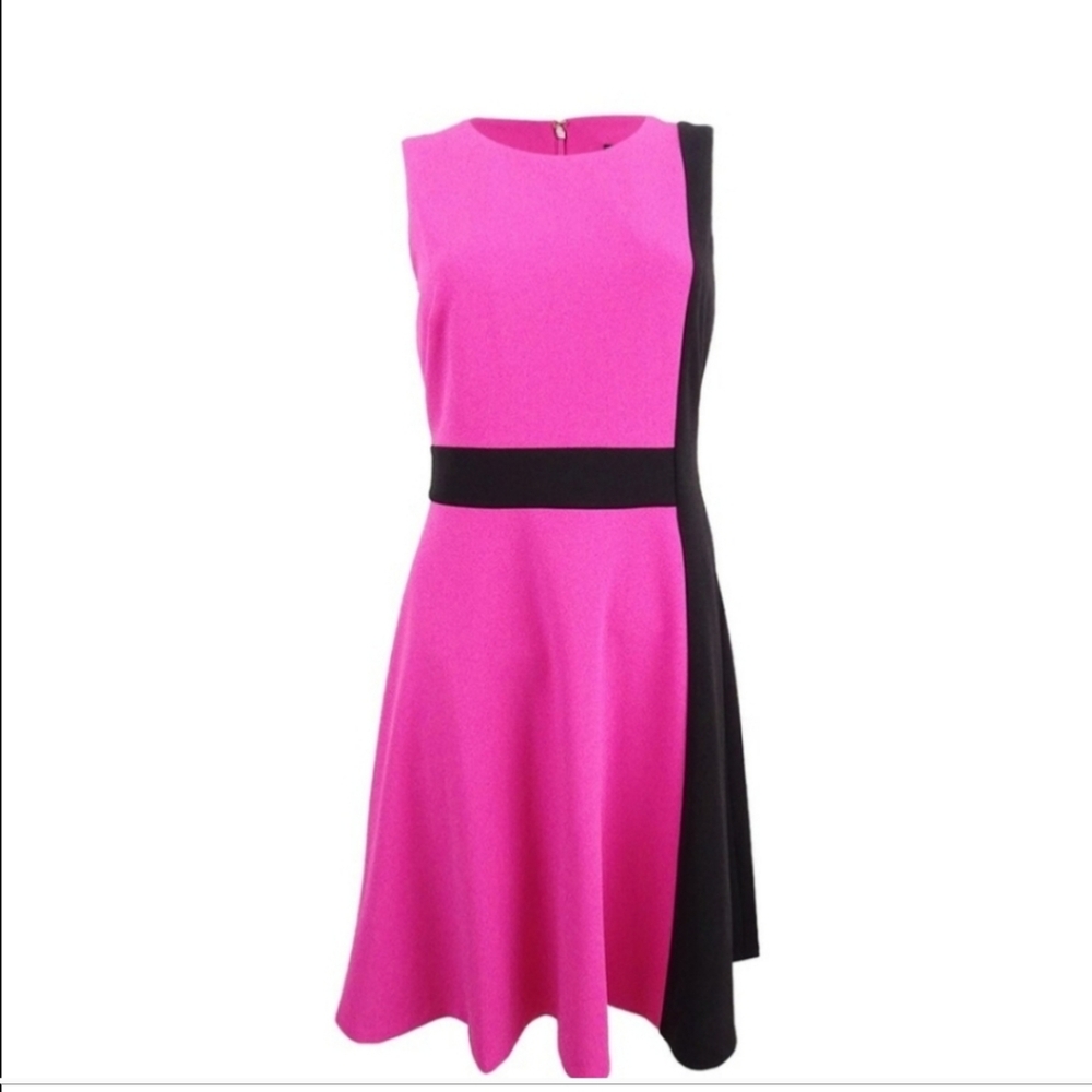 DKNY Pink and Black Dress